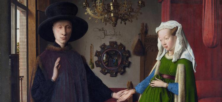 obraz Jana van Eycka "Portret Arnolfinich"